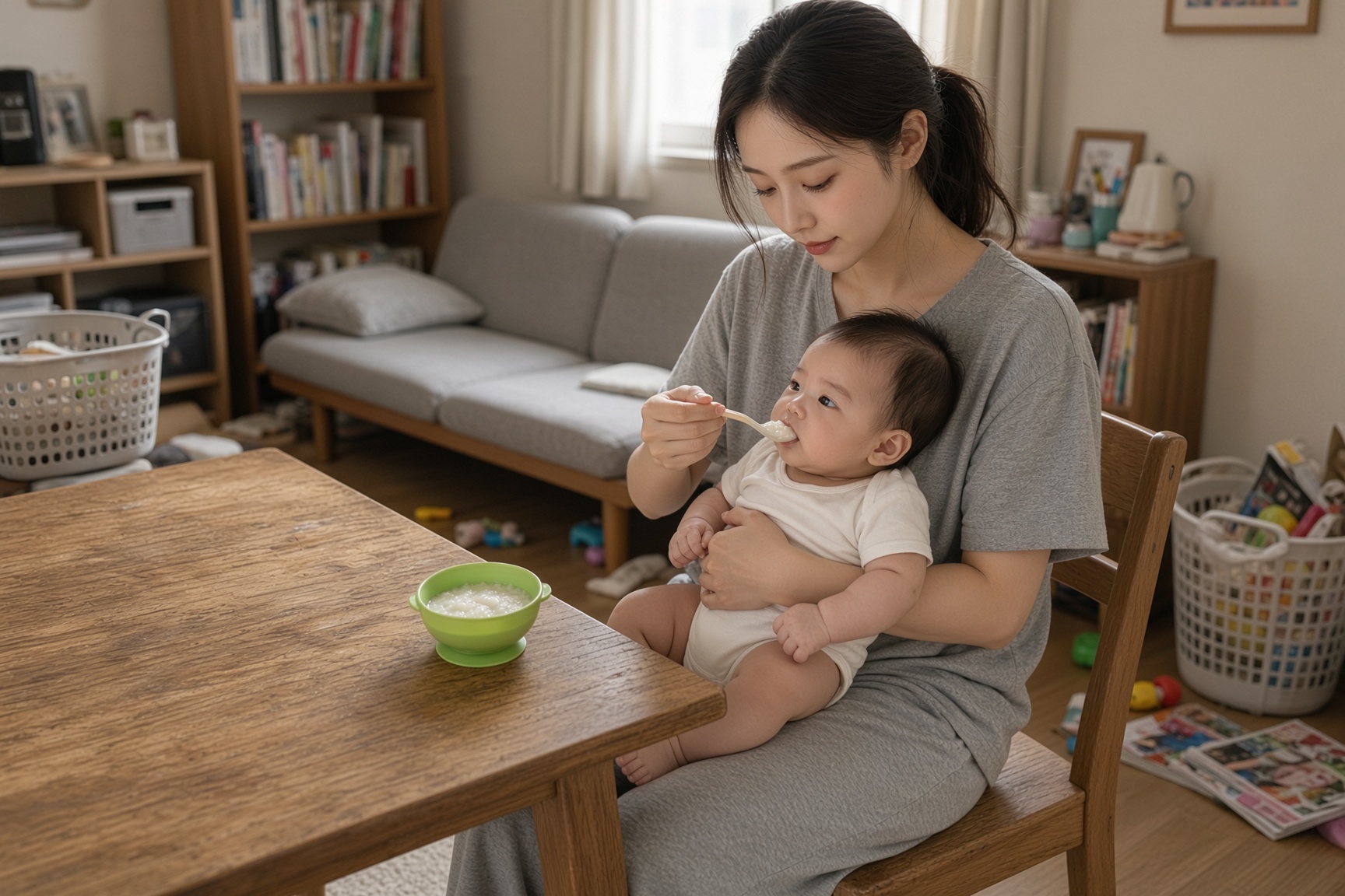 ハイチェアはまだ買わなかった|離乳中期、椅子を急がなかった理由