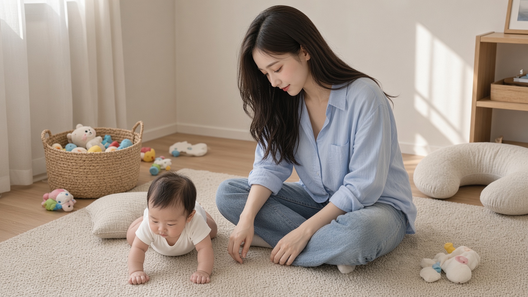 ひとりすわりはまだ手をつく|生後7ヶ月で練習を急がなかった話