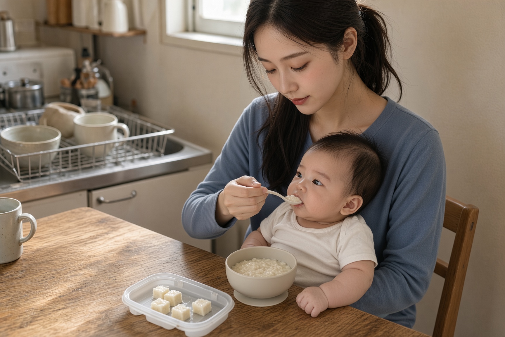 離乳食中期、生後7ヶ月で固さと回数を変えた話